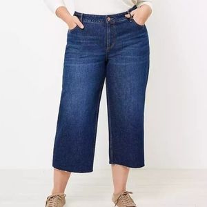Loft Plus Wide Leg Jeans Dark Wash